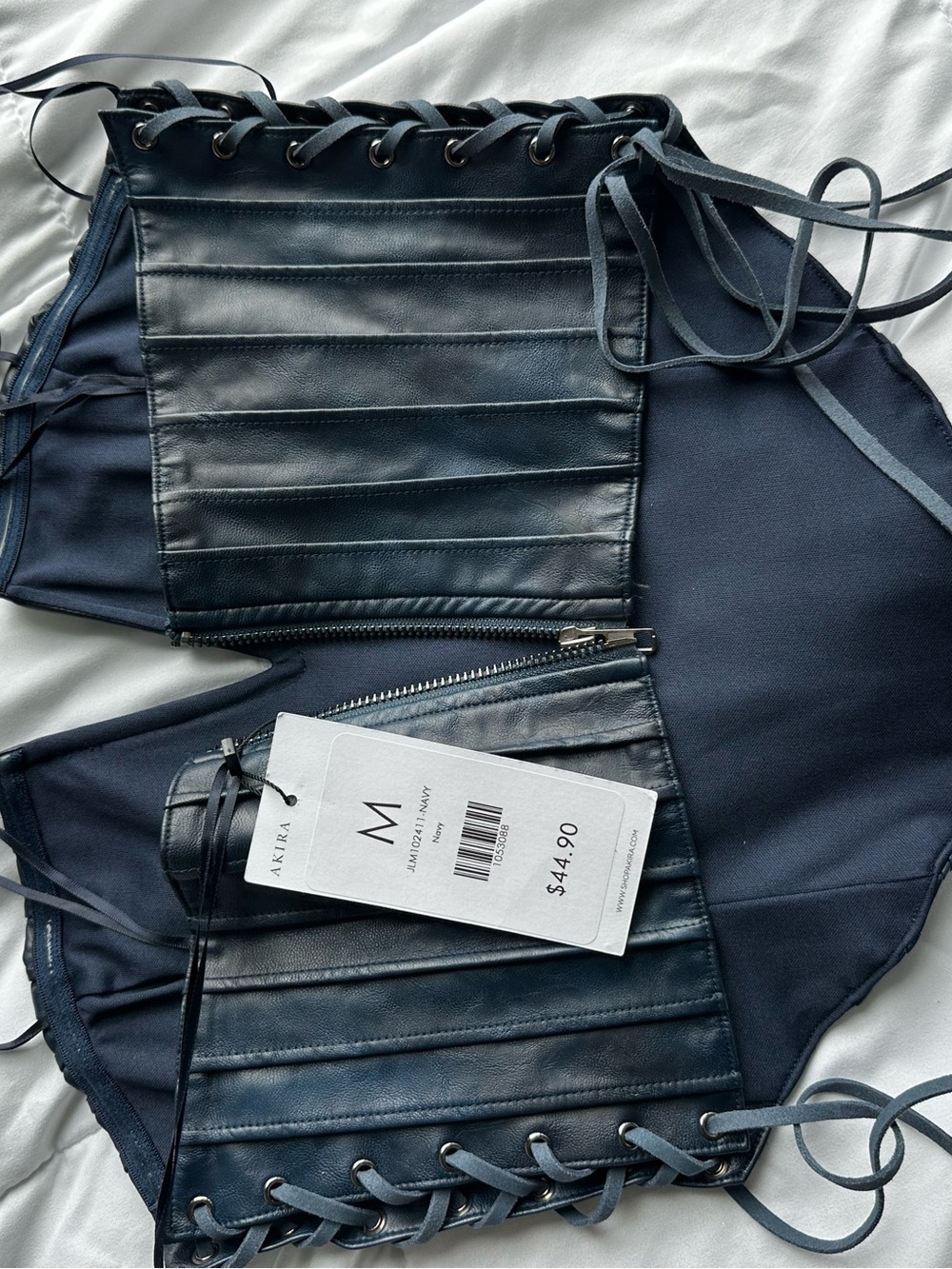 AKIRA “All Around The City” PU Corset | Size Medium | NWT 💙 - Picture 2 of 6